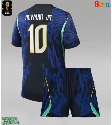 Brasilien Neymar Jr #10 Replika Babytøj Udebanesæt Børn VM 2026 Kortærmet (+ Korte bukser)